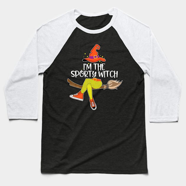 Im He Sporty Witch  Halloween Matching Group Costume Baseball T-Shirt by crowominousnigerian 